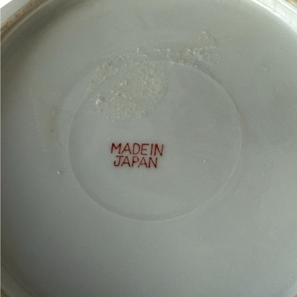 Lusterware Peach with Orange/Blue Flowers 7 inch Bowl Made in Japan Vintage. - Picture 6 of 6